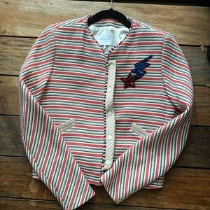 Like new Sandro blazer red white and blue
